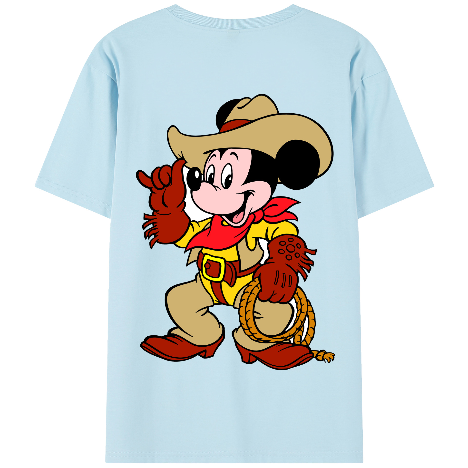（画像用） ミッキーマウス Mickey Mouse 綿100％半袖Tシャツ（背面プリント）